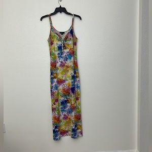 Paint Splash Boutique Maxi Stretch Dress SZ Large